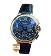 Cartier Ballon Bleu Black Dial Chronograph Steel Men’s Watch - MaisonElara